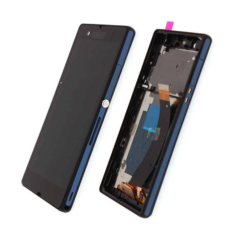 LCD para SONY Xperia Z Con Marco Azul