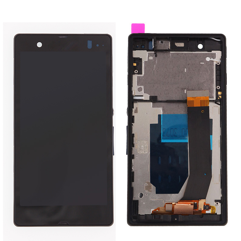 LCD para SONY Xperia Z Con Marco Azul