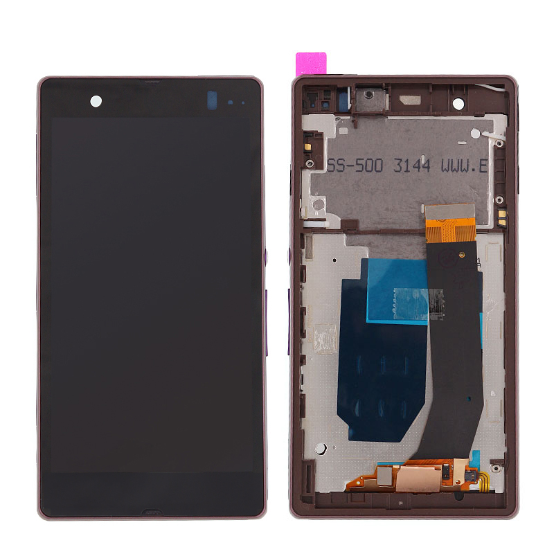 LCD para SONY Xperia Z Con Marco Púrpura